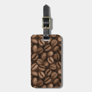 Étiquette À Bagage Fèves de café
