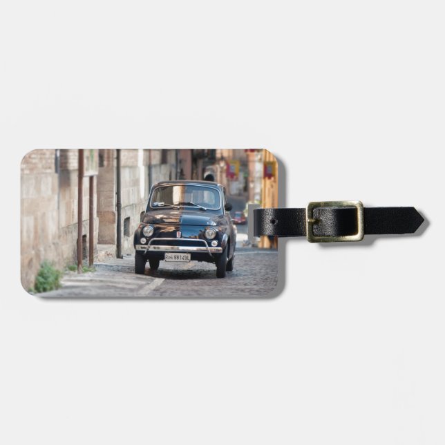 Étiquette À Bagage Fiat 500, Cinquecento en Italie (Devant horizontal)