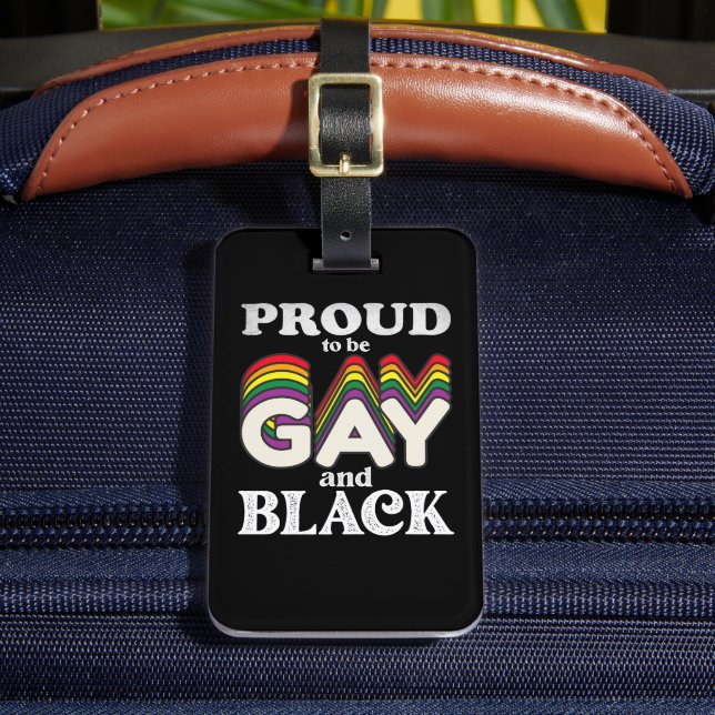 Étiquette À Bagage Fière D'Être Gay Et Noir De Fierté LGBT (Insitu Rectoal 2)