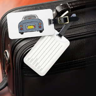 Étiquette À Bagage Figarations Lapis Gris Figaro Voiture Fente Bagage