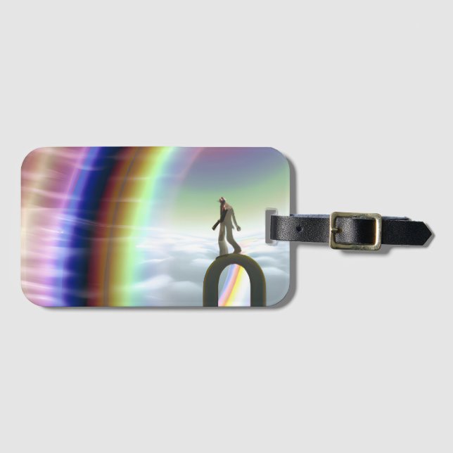 Étiquette À Bagage Figure de mystère au Stargate interdimensionnel (Devant Horizontal)