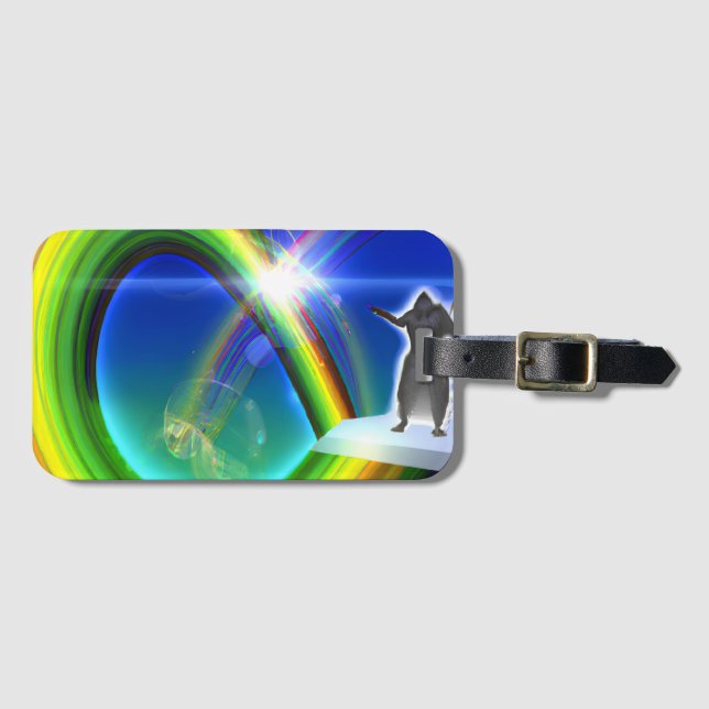 Étiquette À Bagage Figure de mystère au Stargate interdimensionnel (Devant Horizontal)