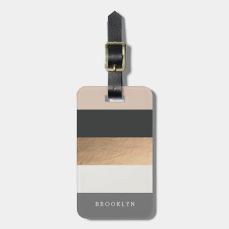 Étiquette À Bagage Files d'attente lumineuses et Faux Gold personnali