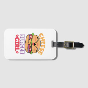 Étiquette À Bagage Fille Cheeseburger, Femmes Hamburger et Cheeseburg