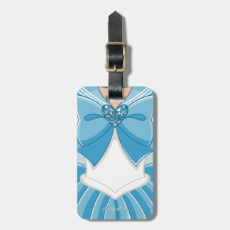 Étiquette À Bagage Fille Magique Bleue 