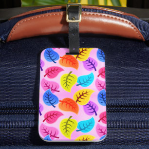 Étiquette À Bagage Fille rose motif hawaïen