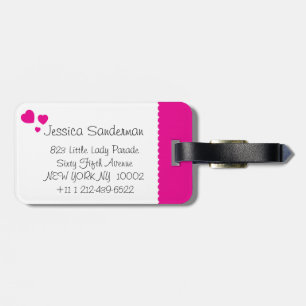 Étiquette À Bagage Filles volant le coeur coccinelle étiquette d'iden