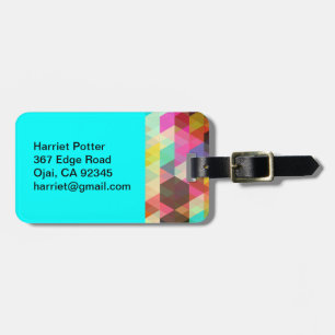 Étiquette À Bagage Fine Cool Abstraite Cute Girly Retro Mode