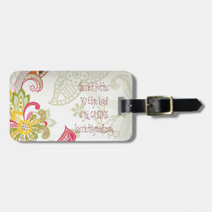 Étiquette À Bagage Fine mignon Cool Girl Retro Floral Mode