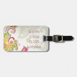 Étiquette À Bagage Fine mignon Cool Girl Retro Floral Mode