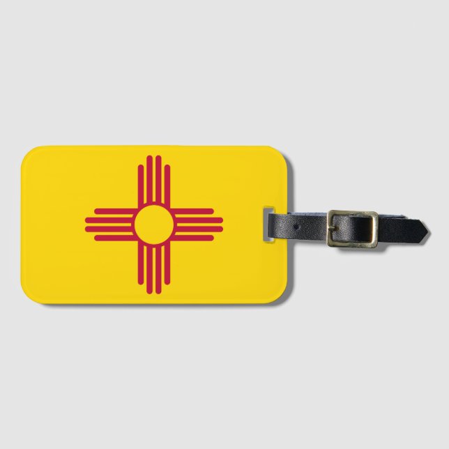 Étiquette À Bagage Flag du Nouveau-Mexique (Devant Horizontal)