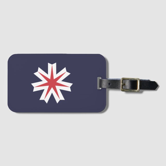 Étiquette À Bagage Flag of Hokkaido Prefecture, Japan (Devant Horizontal)