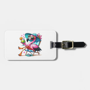 Étiquette À Bagage Flamant rose cool