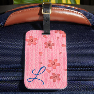 Étiquette À Bagage Fleur de fleurs de cerisier rose
