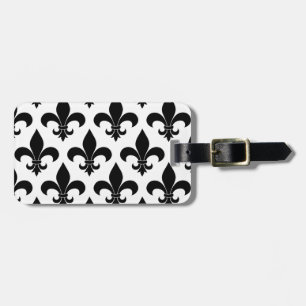 Étiquette À Bagage Fleur de lis Motif Classic