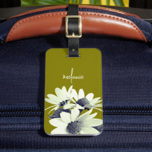 Étiquette À Bagage Fleur de marguerite Whimsical Texte et couleurs pe