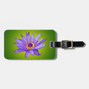 Étiquette À Bagage Fleur de nénuphar étang aquatique fleur d'eau viol