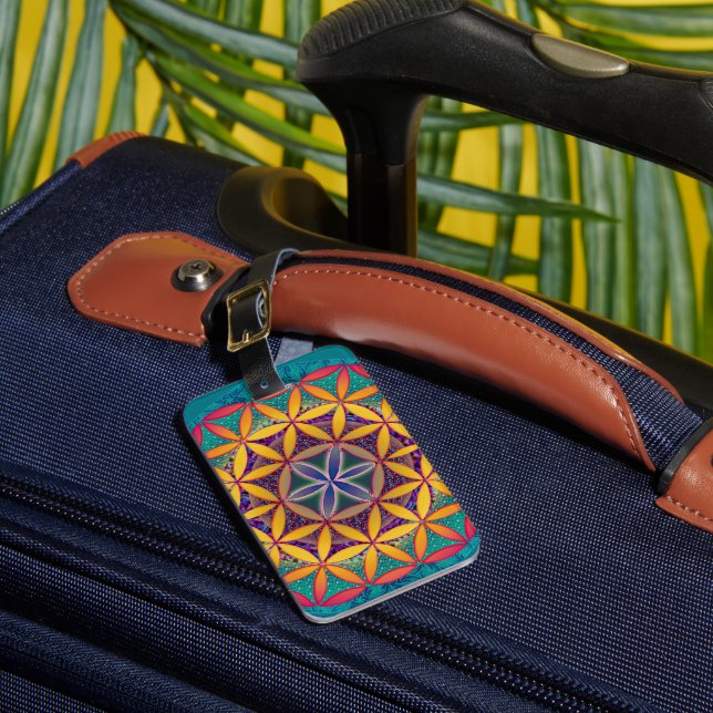 Étiquette À Bagage Fleur de vie Mandala (Insitu Rectoal 1)
