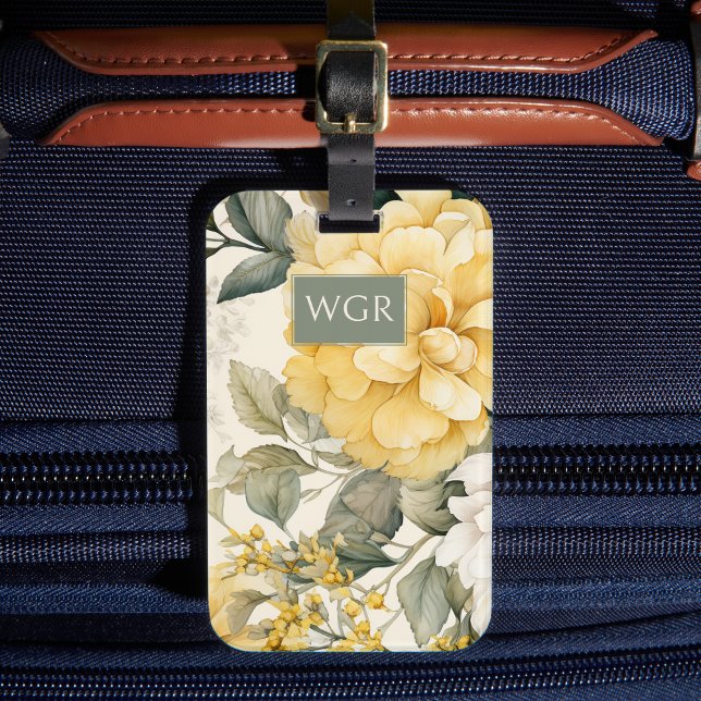 Étiquette À Bagage Fleur délicate (Créateur téléchargé)