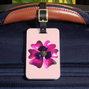 Étiquette À Bagage Fleur MOD Fleur Exotique Purple Orchidée Pansy Blo