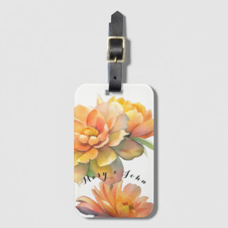Étiquette À Bagage Fleurs