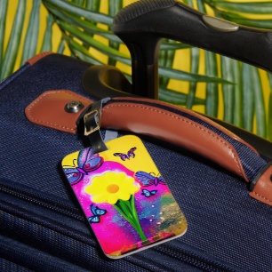 Étiquette À Bagage Fleurs d'art
