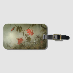 Étiquette À Bagage Fleurs de passion et colibris par Martin J Heade