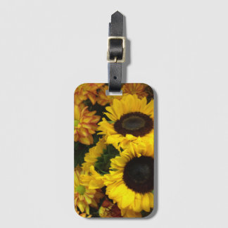 Étiquette À Bagage Fleurs de soleil  