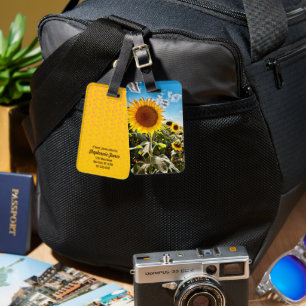 Étiquette À Bagage Fleurs de soleil