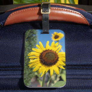 Étiquette À Bagage Fleurs de soleil vibrantes