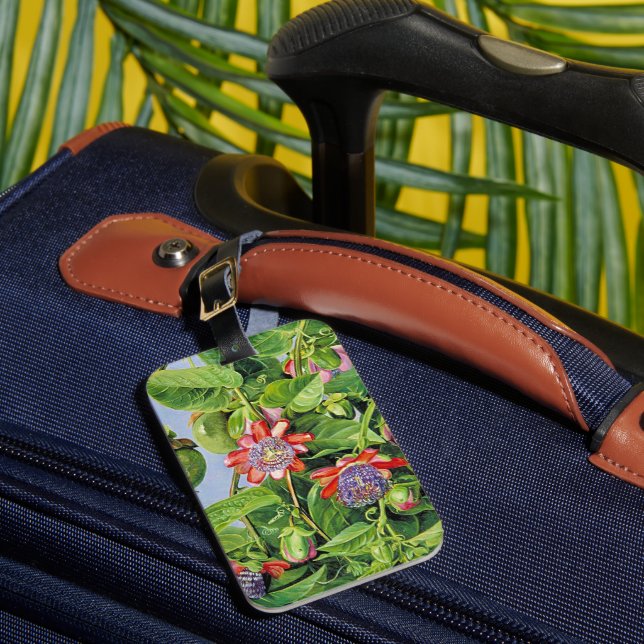 Étiquette À Bagage Fleurs et fruits de Maricojas Passion Fleur (Insitu Rectoal 1)