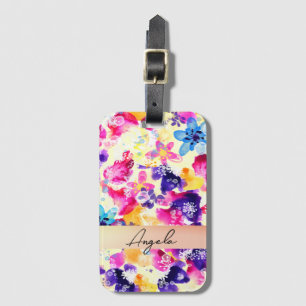 Étiquette À Bagage Fleurs fleurs sauvages de chabby Meadow