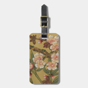 Étiquette À Bagage Fleurs Japonaises Asiatiques Fleur de Cerisier Vin