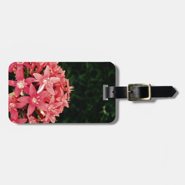 Étiquette À Bagage Fleurs roses (Devant horizontal)