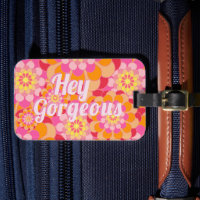 Fleurs Roses Oranges Hippy Retro Hey Gorgeous