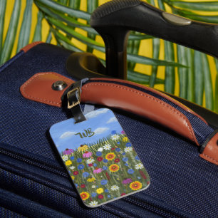 Étiquette À Bagage Fleurs sauvages personnalisées