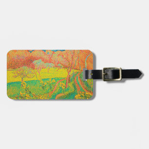 Étiquette À Bagage Fleurs vintages de briques Été Route naturelle