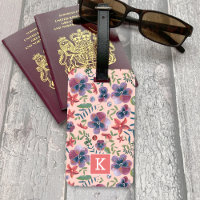 Fleurs Violettes floral impression monogramme Lug