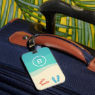 Flip Flops sur Sandy Beach Monogramme Art minimali