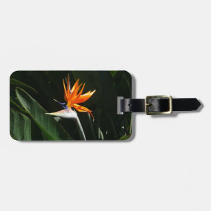 Étiquette À Bagage Flower tropical orange paradise