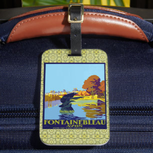 Étiquette À Bagage Fontainebleau Avon France Poster Français