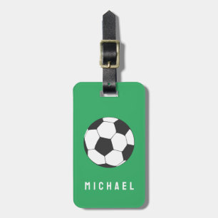 Étiquette À Bagage Football de balle de soccer tendance Personnalisé 