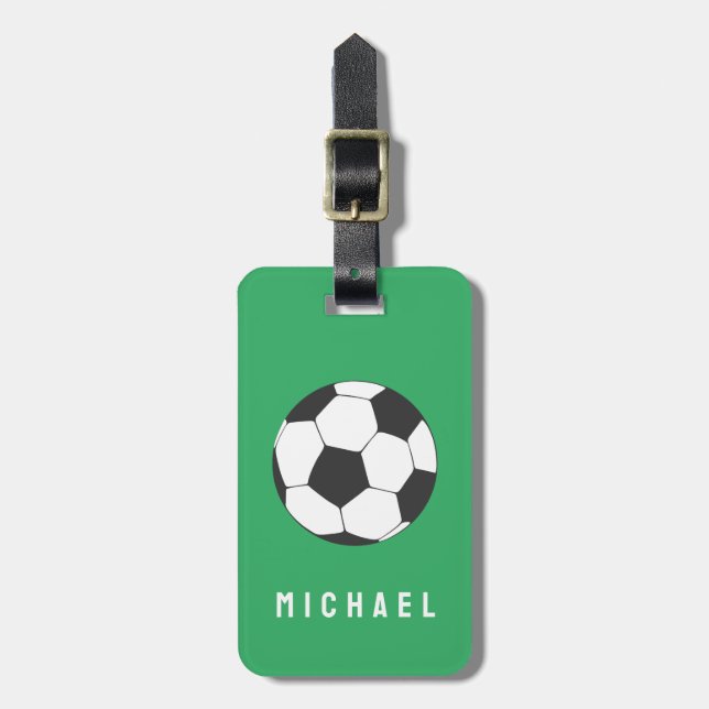 Étiquette À Bagage Football de balle de soccer tendance Personnalisé  (Devant Vertical)