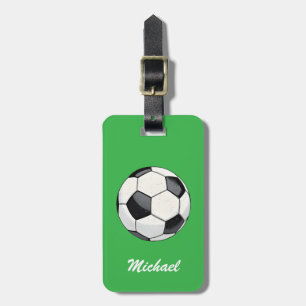 Étiquette À Bagage Football de balle de soccer tendance Personnalisé 