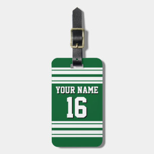 Étiquette À Bagage Forest Green White Team