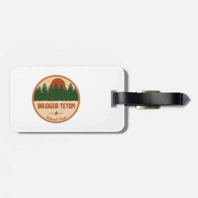 Étiquette À Bagage Forêt nationale de Bridger-Teton (Dos horizontal)