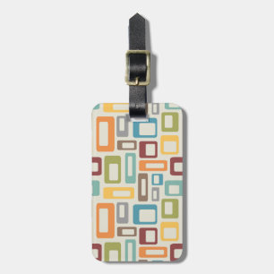 Étiquette À Bagage Formes colorées de style mi-siècle