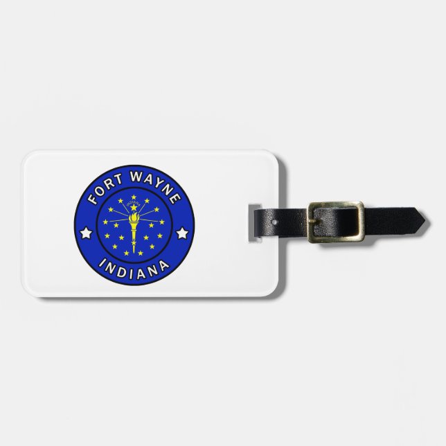 Étiquette À Bagage Fort Wayne Indiana (Devant horizontal)