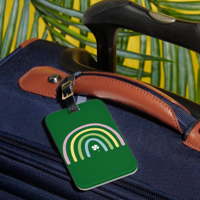 Étiquette À Bagage Four Leaf Clover Rainbow St Patrick's Day (Insitu Rectoal 1)