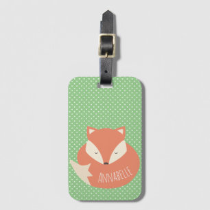 Étiquette À Bagage Fox mignon personnalisé de sommeil